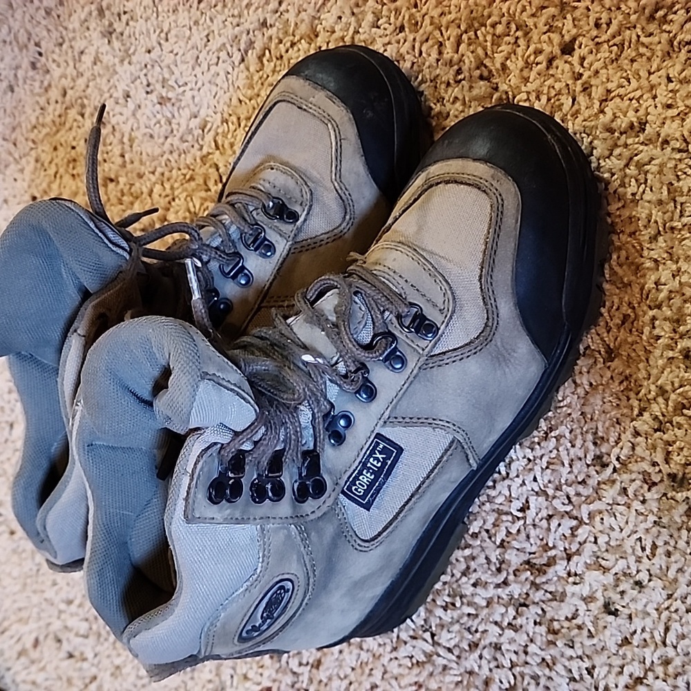 Vasque Clarion Gtx Leather And Canvas Hiking Boot Sz 9 Gem